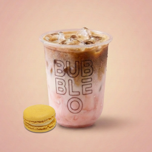 Iced Latte and French Macaron